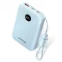 Išorinė baterija Vention 10000mAh 22.5W — 2× USB‑C, 1× USB‑A, mėlyna