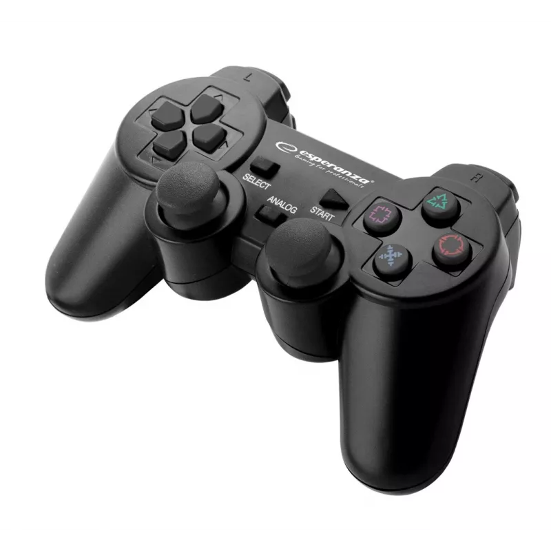 Esperanza EGG107K žaidimų valdiklis, skirtas PC, PlayStation 3, analoginis / skaitmeninis, USB 2.0, juodas