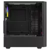 PC korpusas SAVIO Noctis Flow RGB — Cube, ATX/Mini-ITX, 3x 120 mm priekiniai ventiliatoriai, grūdintas stiklas šone, maks. GPU 35 cm