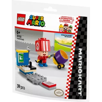 Konstrukcinis žaislas LEGO Mario Kart Toad Pit Crew polietileninis maišelis 30702 mažas rinkinys minifigūrėlė priedas