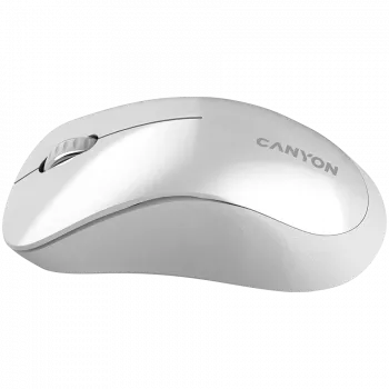 CANYON MW-11, 2,4 GHz belaidė pelė, su 3 mygtukais, 1200 DPI, Baterija: AAA*2 vnt., perlų baltumo pilka 67*109*38 mm 0,063 kg