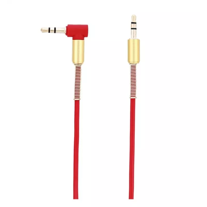 3,5 mm lizdo garso kabelis Tellur 1,5 m — vyriškas–vyriškas, raudonas