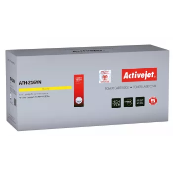 Tonerio kasetė ActiveJet ATH-216YN geltona, suderinama su HP 216A (W2412A), 850 puslapių, vienoje pakuotėje