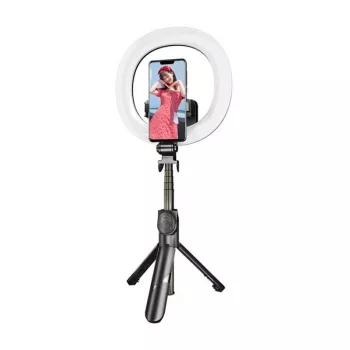 Puluz TBD0595696701A asmenukės lazda-trikojis su integruotu LED žiedo apšvietimu