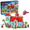 LEGO rinkinys Disney 43268 Paplūdimio namas — modulinis namo modelis, 834 dalys, 5 minifigūrėlės, amžius 9+