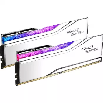 DIMM 32 GB DDR5-6400 (2x 16 GB) Dual-Kit, atmintis sidabrinė, F5-6400J3239G16GX2-TR5NS, Trident Z5 Royal Neo, AMD EXPO