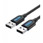 Kabelis USB2.0 vyriška prie vyriškos/1,5 m juodas Cojbg Vention