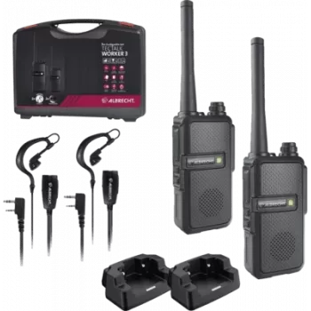 Rankinė PMR radija Midland Tectalk Worker 3 (2 vnt. rinkinys) — 16 kanalų, veikimo nuotolis iki 500 m