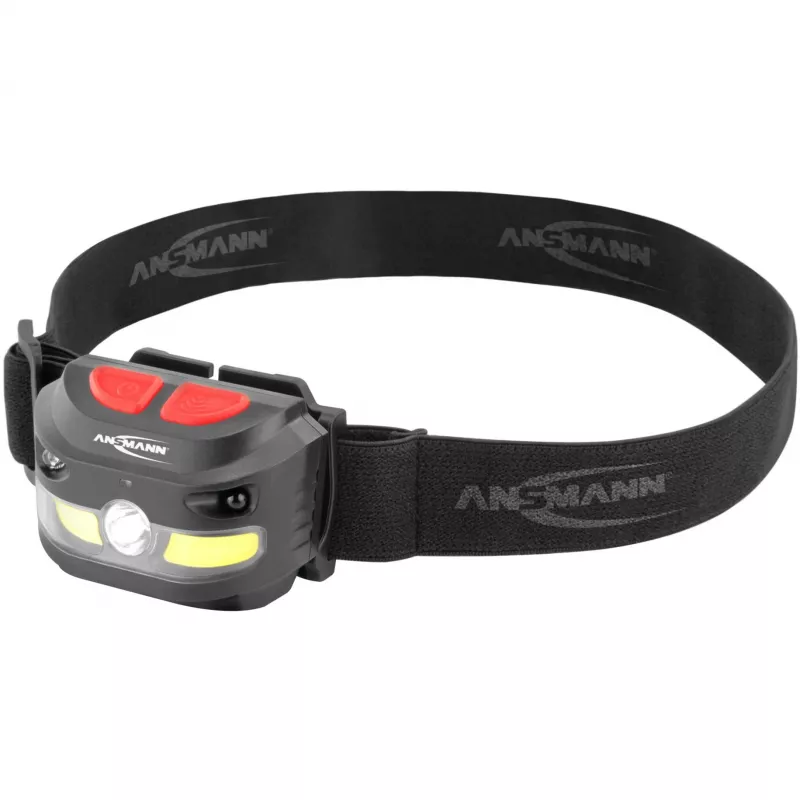 Ansmann HD250RS ant galvos juostos nešiojamas žibintuvėlis, juodas, COB LED 4W IP54