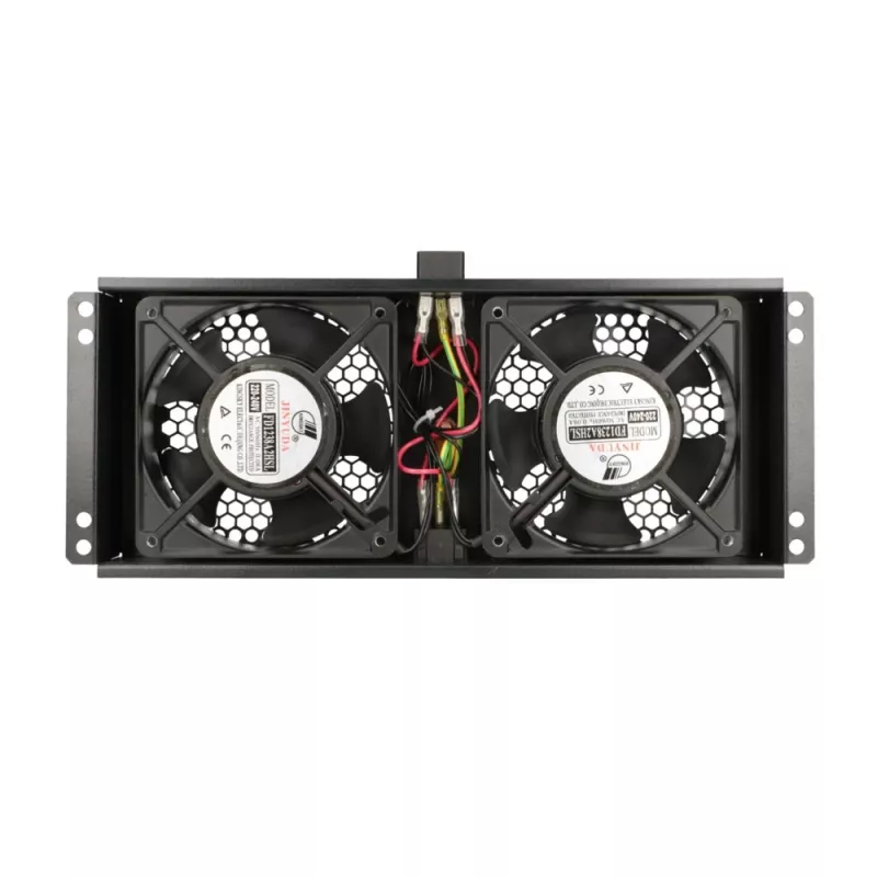 Aušinimo ventiliatorius Extralink 2 FANS ROOF COOLING UNIT 220V AC Juoda Metal