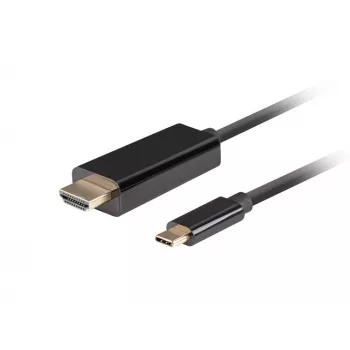 Lanberg USB-C į HDMI laidas, 0,5 m 4K/60Hz, juodas | Lanberg | USB-C į HDMI laidas | CA-CMHD-10CU-0005-BK | 0,5 m