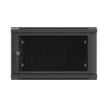 Sieninis 19 colių 6U 600x600 spintos stovas juodas