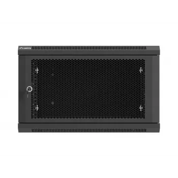 Sieninis 19 colių 6U 600x600 spintos stovas juodas