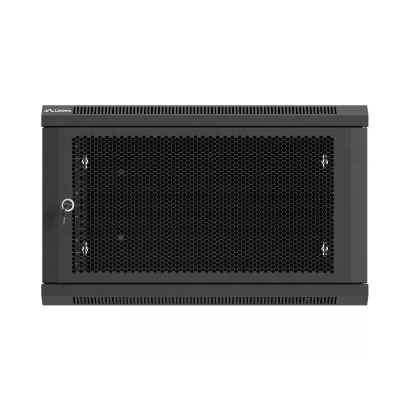 Sieninis 19 colių 6U 600x600 spintos stovas juodas