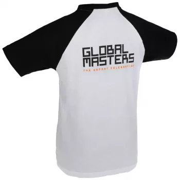 Global Masters marškinėliai su GM logotipu - balti (XXL)
