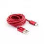 Sbox USB->Type-C M/M 1,5 m CTYPE-1.5R Braškių raudonumo
