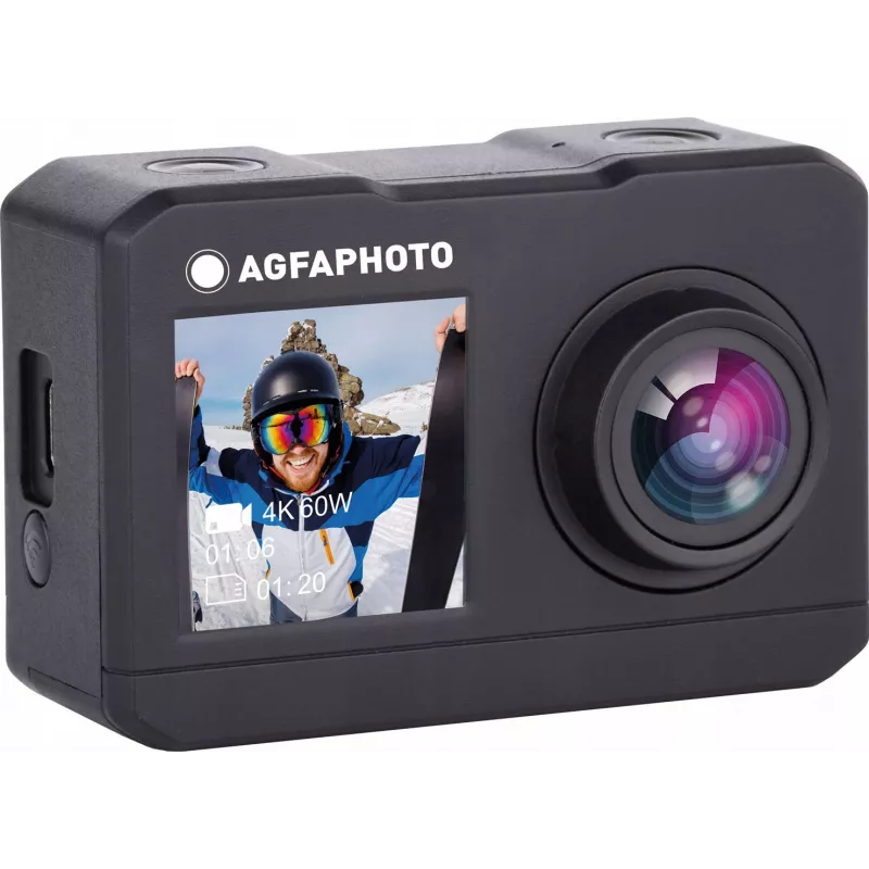 AgfaPhoto Action Cam veiksmo sporto kamera 16 MP 2K Ultra HD CMOS Wi-Fi 58 g (AC7000BK)