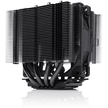 CPU aušintuvas Noctua NH-D9L CHROMAX.Juoda — 92 mm ventiliatorius, 400–2000 RPM, 22,6 dB, matmenys 95×95×110 mm, svoris 531 g