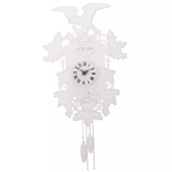 NeXtime klok 2988 Cuckoo Weeble, 41x21 cm, Sieninis, Baltas
