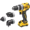 Pistoleto formos grąžtas DeWalt DCD703L2T-QW — 12V, 3,0Ah x2, 1500 aps./min., 10 mm begalinis griebtuvas, 25,5 N·m, 0,9 kg