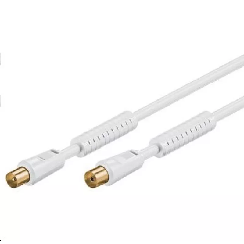 Bendraašis laidas Microconnect COAX010WHQ kištukas-lizdas standartinis 10 m baltas