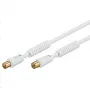 Bendraašis laidas Microconnect COAX010WHQ kištukas-lizdas standartinis 10 m baltas