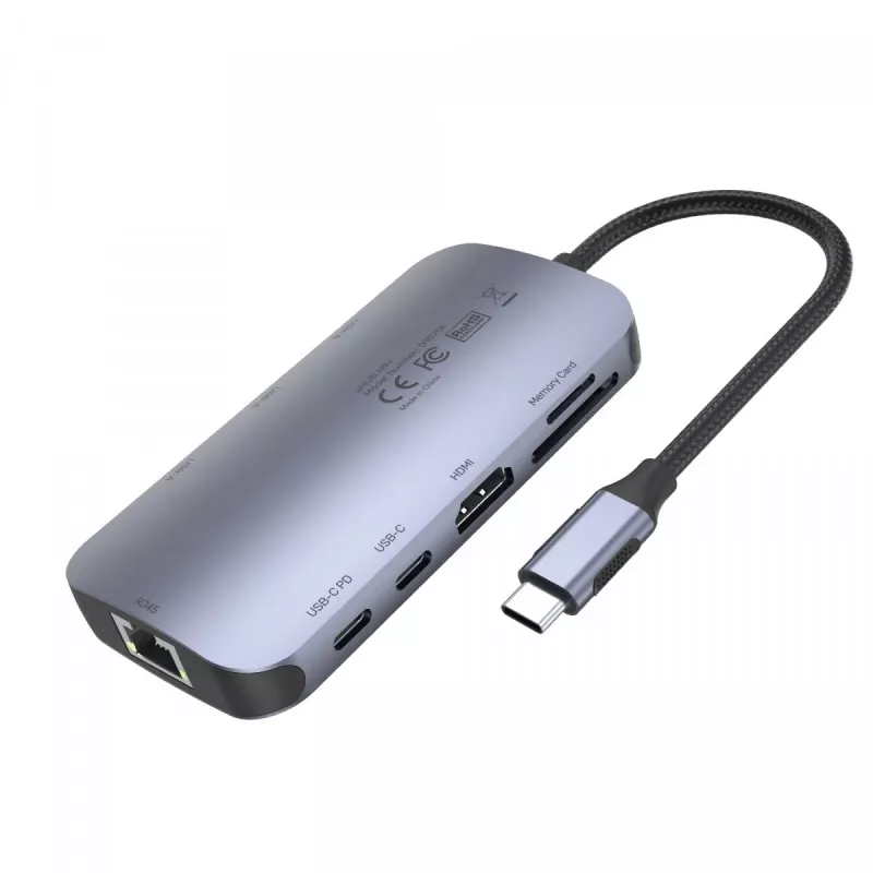 UNITEK D1071A sąsajų šakotuvas USB 3.0 SuperSpeed 5 Gb/s sidabrinis