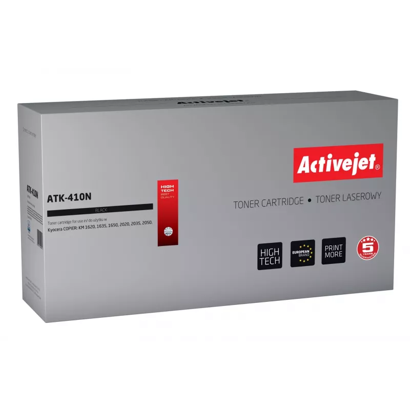 Activejet ATK-410N dažų kasetė (pakaitalas Kyocera TK-410; Supreme; 15000 puslapių; juoda)