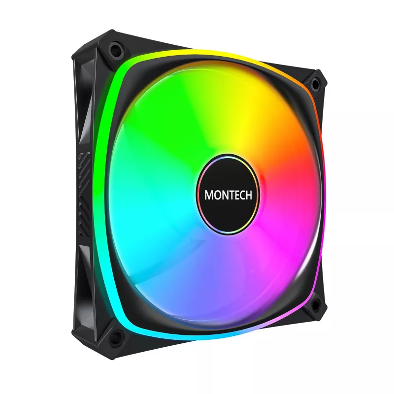 MONTECH AX120 PRO juoda 120mm ARGB 3 vnt. rinkinys
