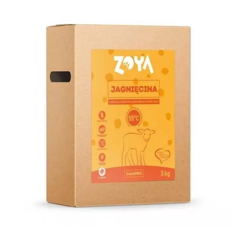 Sausas šunų maistas ZOYA ColdPRO Lamb 3 kg — visavertis suaugusių šunų maistas, 26% baltymų, 9,5% riebalų
