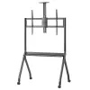 TV stovas MACLEAN MC-114 B nešiojamas grindų stovas 55–100 colių ekranams, maks. apkrova 120 kg, VESA 200x200–900x600, aukštis 115–152 cm, juodas, lentyna