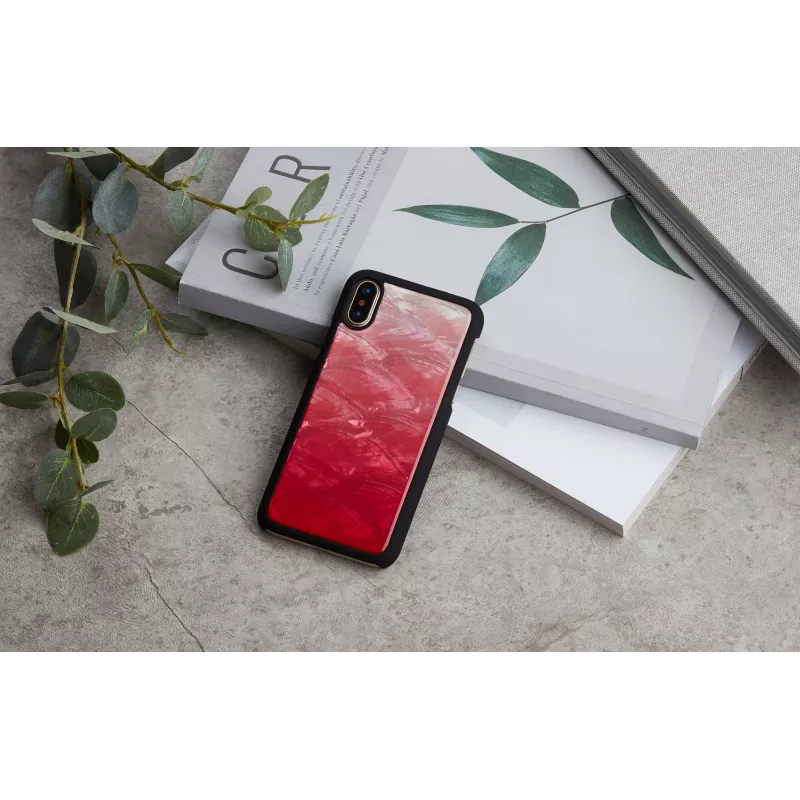 Išmaniojo telefono dėklas iKins, skirtas iPhone XS / XS S – Pink Lake ir juoda, apsauginis dangtelis