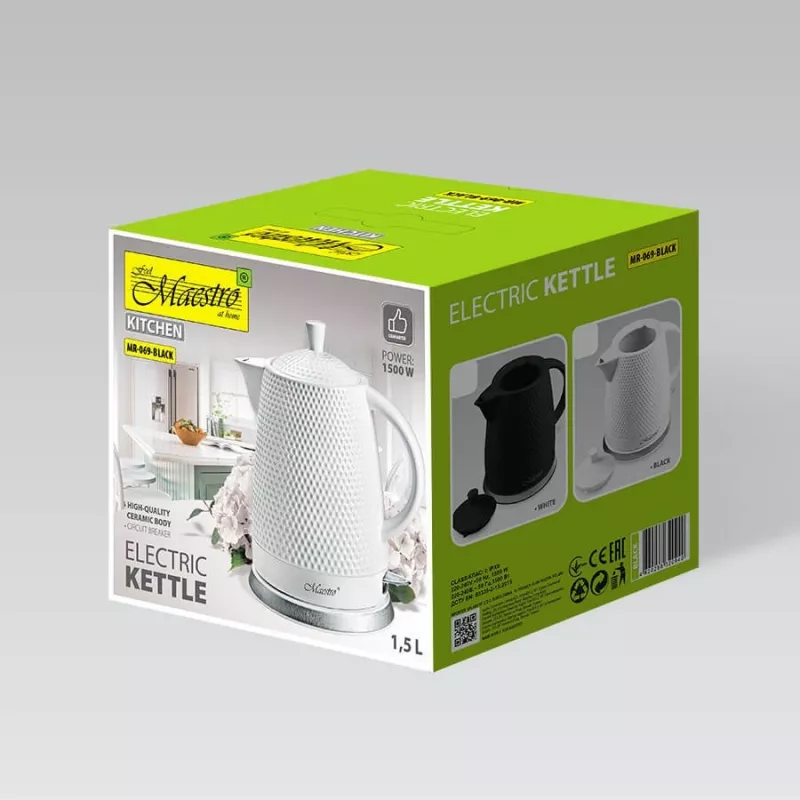 Maestro MR-069 elektrinis virdulys 1,5 L 1500 W juodas