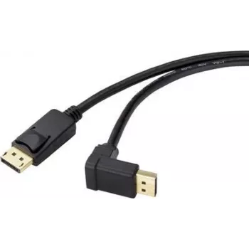 Renkforce DisplayPort jungiamasis kabelis 1,50 m SP-9163732 auksuoti kontaktai juodas [1x DisplayPort kištukas – 1x DisplayPort kištukas] (SP-9163732)
