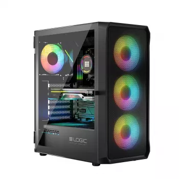 Kompiuterio korpusas Logic Concept Portos ARGB ATX juodas