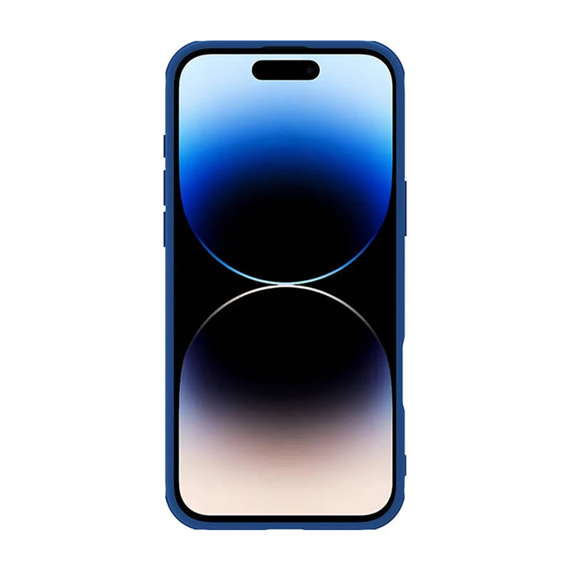 Apsauginis telefono dėklas Nillkin CamShield Pro, skirtas iPhone 16 Pro Max, mėlynas, slankiojanti kameros danga