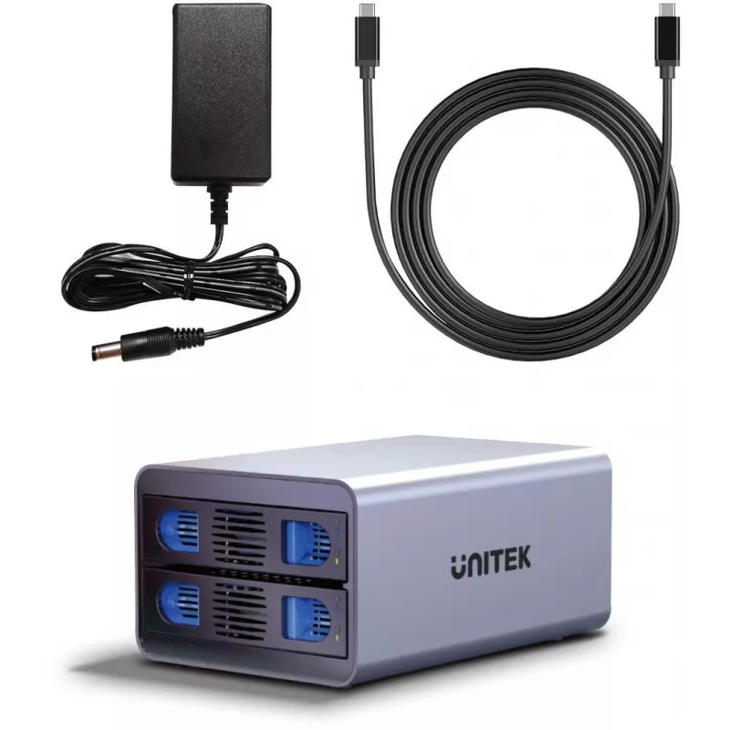 Išorinė SATA HDD/SSD dėžutė Unitek S1308A01-EU, skirta 2,5 colio ir 3,5 colio diskams, iki 40 TB