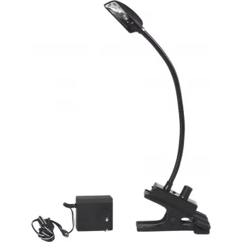 EUROLITE 80702305 LED spaustukinis šviestuvas su reguliuojamu ryškumu, tvirtinamas spaustuku, EU kištukas