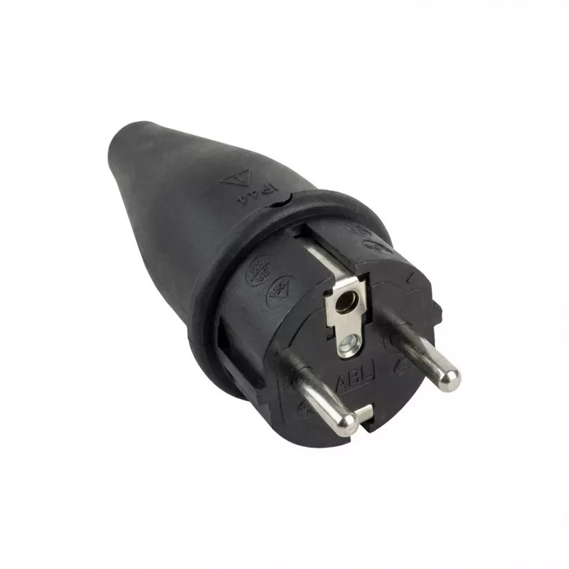 Raudona 2430-20-0001 guminis Schuko kištukas 230V, IP44