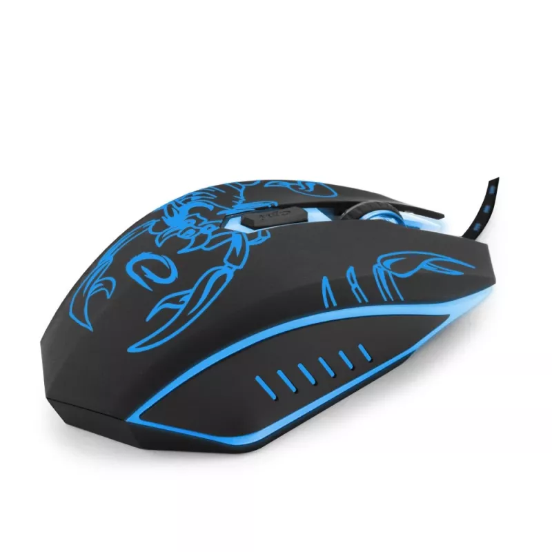 Esperanza MX203 SCORPIO - pelė - USB - mėlyna - pelė - optinė - 6 mygtukai - juoda