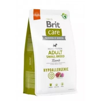 Sausas šunų maistas Brit Care Hypoallergenic Adult Small Breed Lamb & Rice 3 kg — brandiems mažiems šunims, 28% baltymų, 17% riebalų