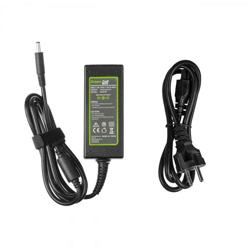 Maitinimo adapteris Green Cell AD57AP 45W 19.5V 2.31A nešiojamiesiems kompiuteriams Dell, skirtas naudoti patalpose, juodas