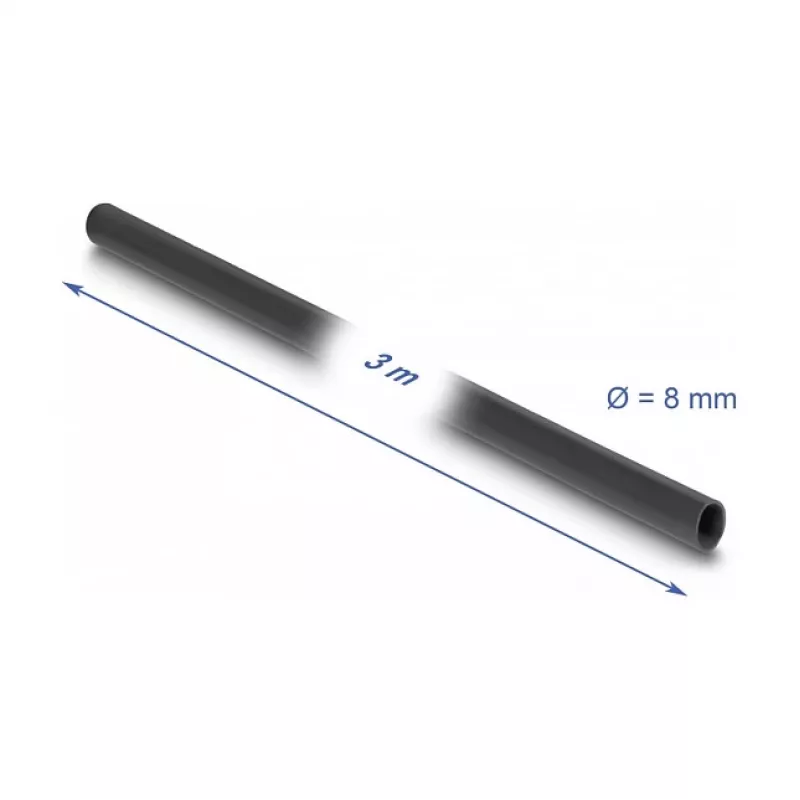 DeLOCK PVC izoliacinė mova 3 m x 8 mm juoda
