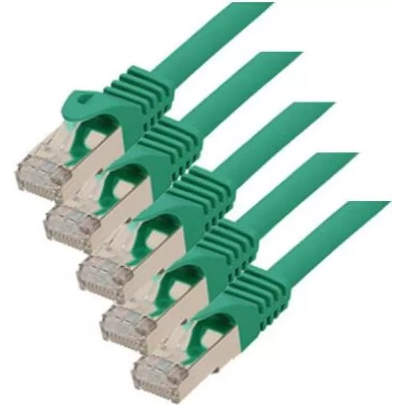 Tinklo kabelis ShiverPeaks 75513-G-SET5 3m Cat7 S/FTP žalias