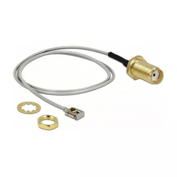 Koaksialinis kabelis DeLOCK 89928 0.2 m SMA MHF I LK juoda pilka
