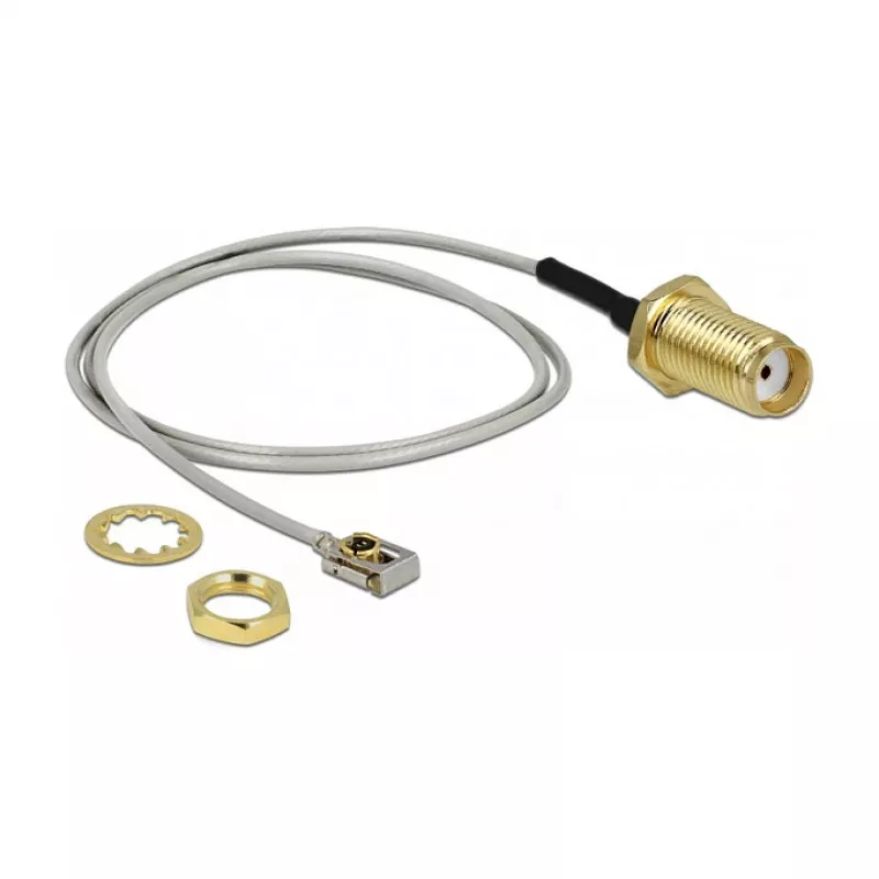 Koaksialinis kabelis DeLOCK 89928 0.2 m SMA MHF I LK juoda pilka