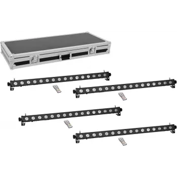 Apšvietimo įranga EUROLITE PIX-16 QCL 4x LED šviesos juostos su transportavimo dėklu