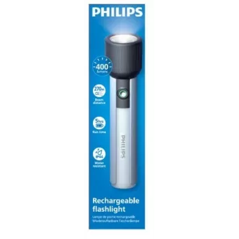 Žibintuvėlis Philips įkraunamas USB-C 400 lm 2000 mAh – nešiojamas LED rankinis šviestuvas