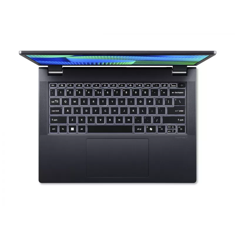 Acer | TravelMate TMP414-53-G2-TCO-585Q | Mėlyna skalūno spalva | 14 colių | WUXGA | 1920 x 1200 pikselių | Intel Core 5 | 120U | 16 GB | DDR5 | Kietojo disko talpa 256 GB | Intel Iris Xe