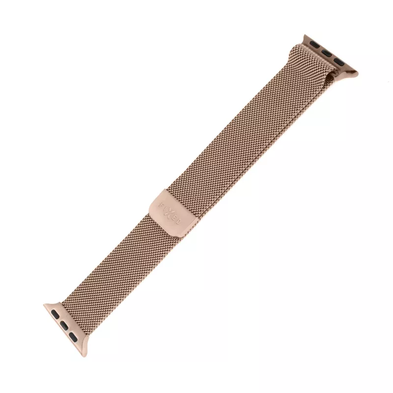 Tinklinis dirželis FIXED FIXMEST-436-RG, skirtas Apple Watch 38/40/41mm, rožinis auksas